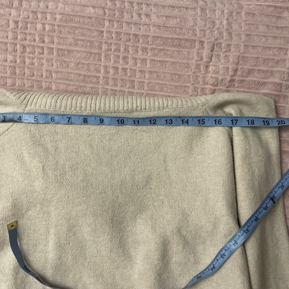 Beige Off-shoulder Sweater - Picture 4 of 4